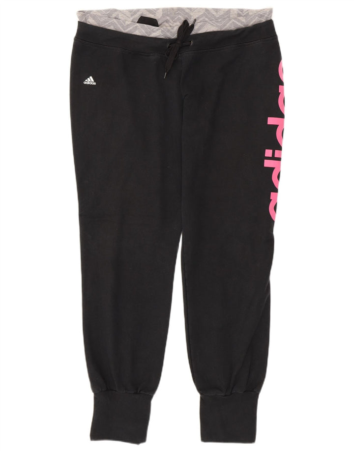 ADIDAS Ženske Climalite Trenirke Hlače Joggers UK 16/18 Large Black