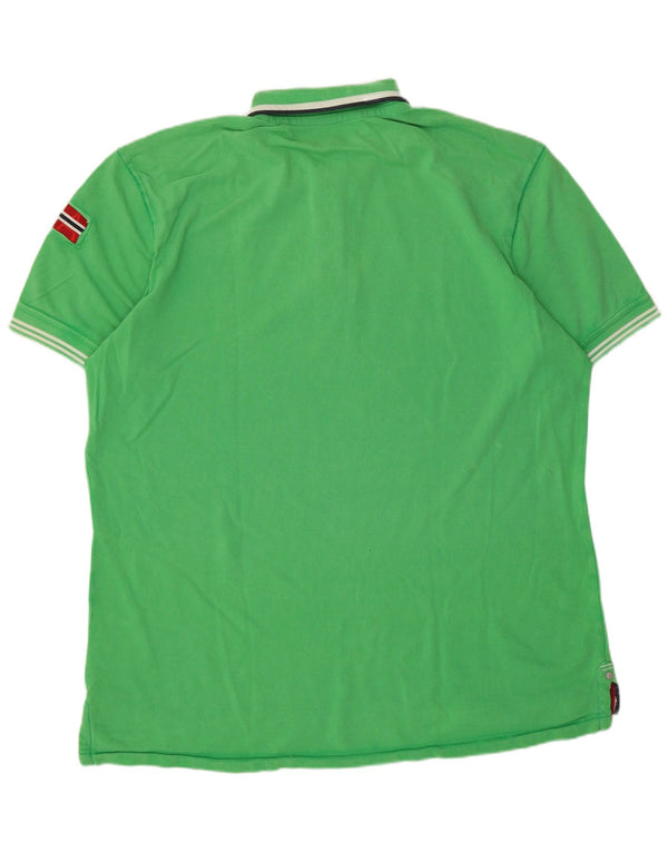 Napapijri muška polo majica Geographic Graphic 2XL zeleni pamuk