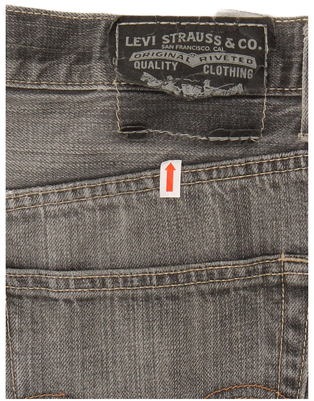 LEVI'S muške 505 ravne traperice W33 L30 sivi pamuk