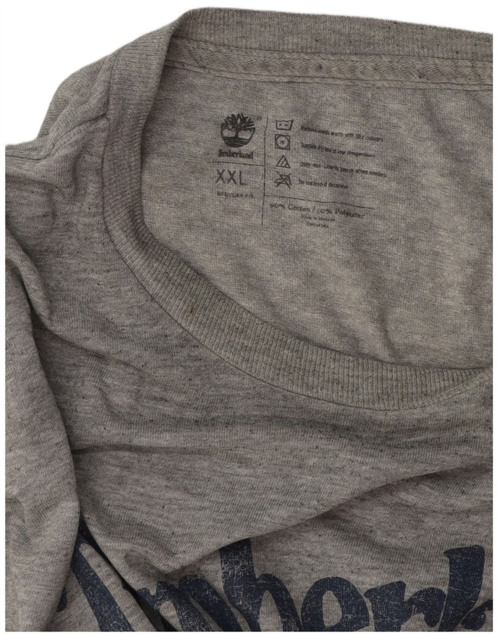 Timberland muška majica kratkih rukava regular kroja 2XL sivi pamuk