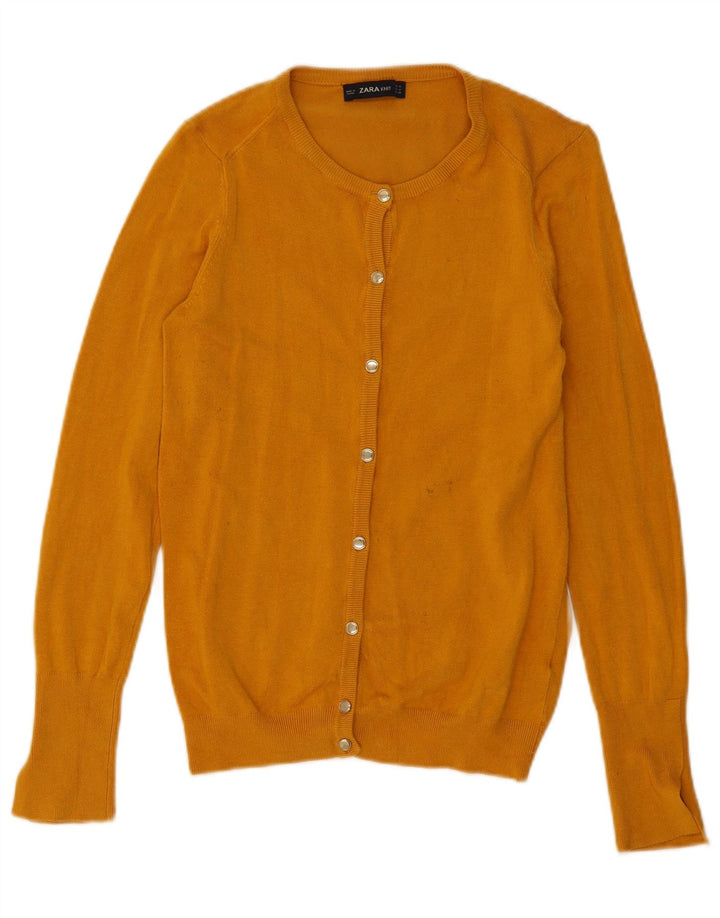 Zara ženski kardigan pulover UK 12 Srednje žuta viskoza