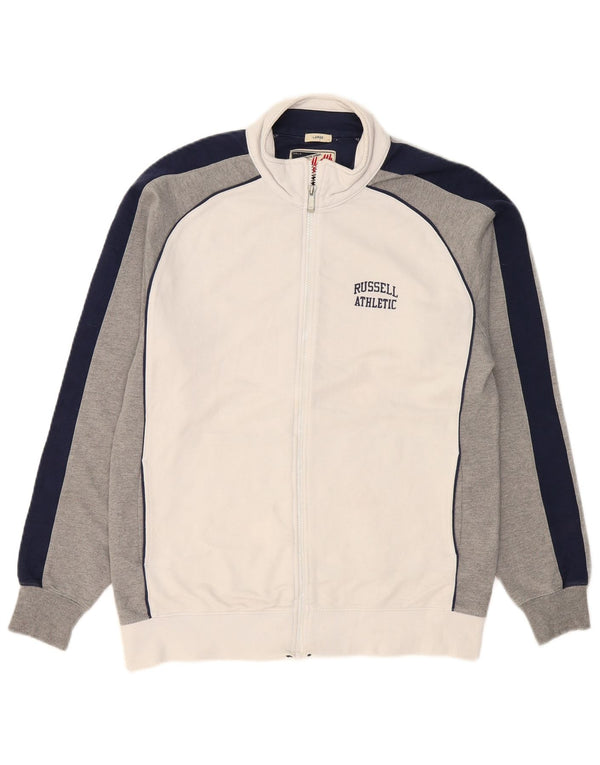 RUSSELL ATHLETIC Muška gornja jakna trenirke Veliki bijeli pamuk u boji