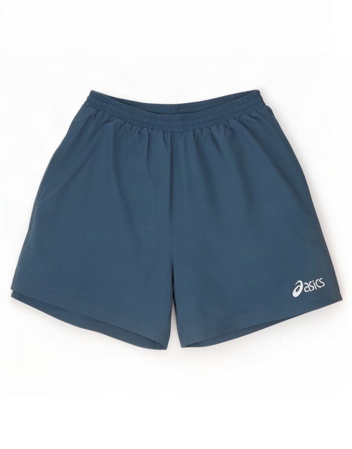 Muške kratke sportske kratke hlače Asics male plave boje od poliestera