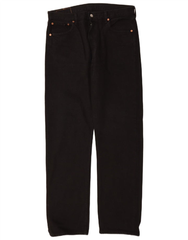 LEVI'S muške 501 ravne traperice W36 L34 crni pamuk