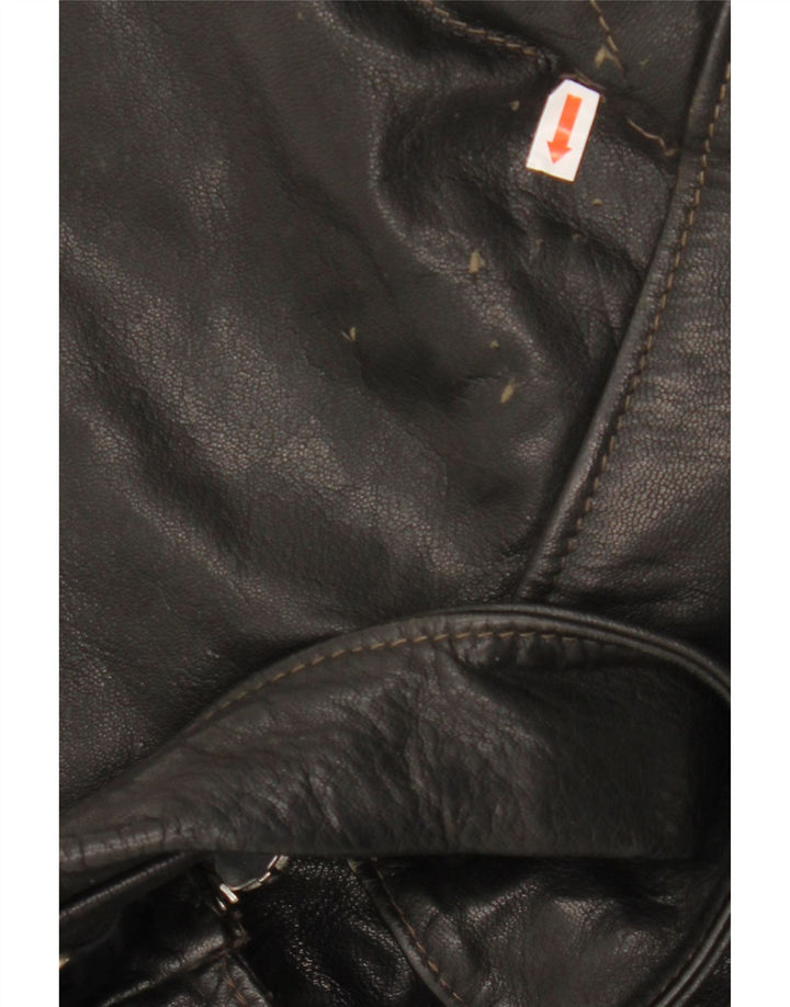 VINTAGE muška kožna jakna UK 40 velika crna koža