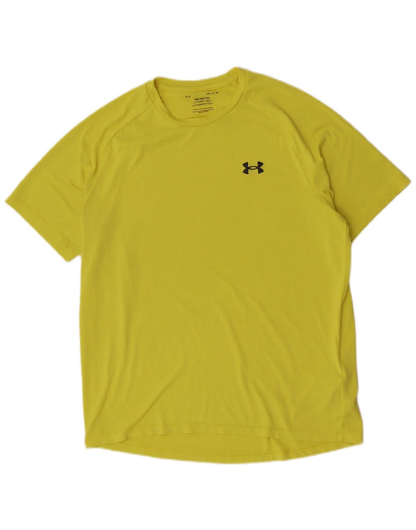 Under Armour, obična muška majica kratkih rukava, srednji žuti poliester
