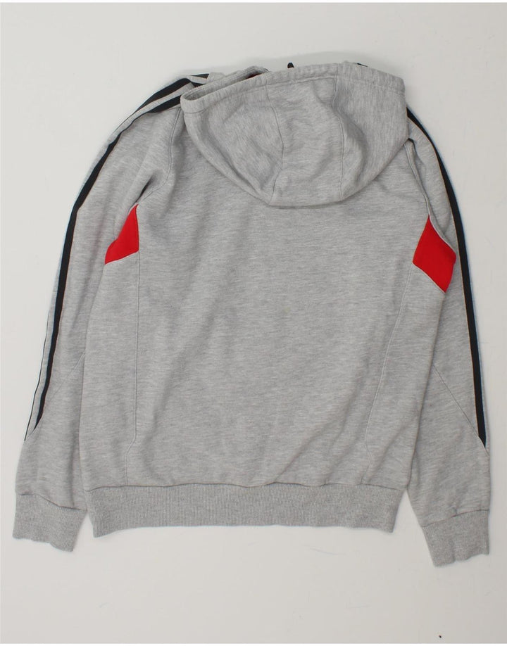 ADIDAS Mens Graphic Hoodie Jumper Medium Grey Cotton Vintage Adidas and Second-Hand Adidas from Messina Hembry 