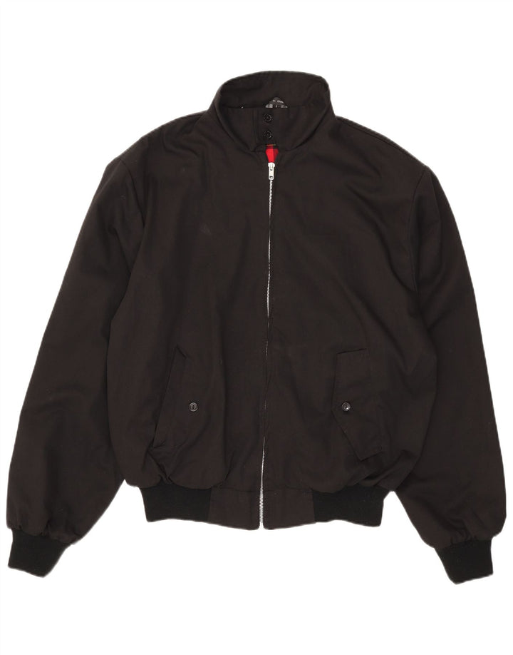 Vintage muška bomber jakna UK 40 veliki crni poliester