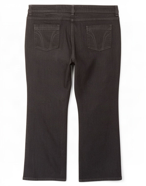 Marks & Spencer Ženske traperice Bootcut UK 22 3XL W42 L30 Sivi pamuk