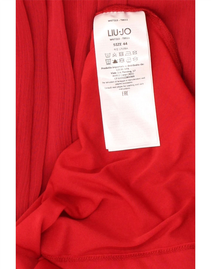 LIU JO Womens Ruffle Front Sleeveless A-Line Dress IT 44 Medium Red Vintage Liu Jo and Second-Hand Liu Jo from Messina Hembry 