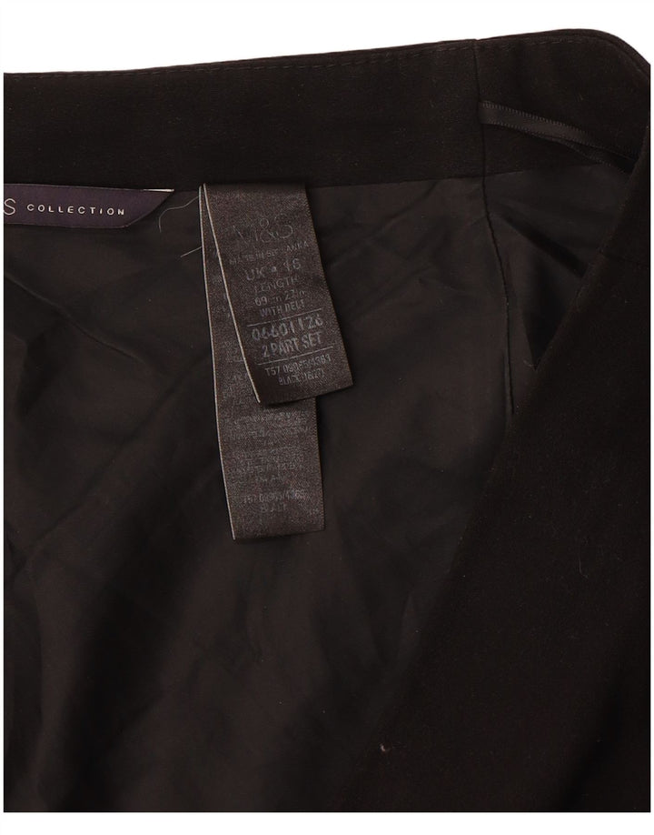 Marks & Spencer ženska pencil suknja UK 16 Large W34 crni poliester