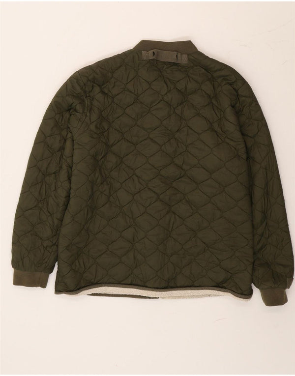 Jack Wills ženska šerpa prošivena jakna UK 14 veliki zeleni poliamid