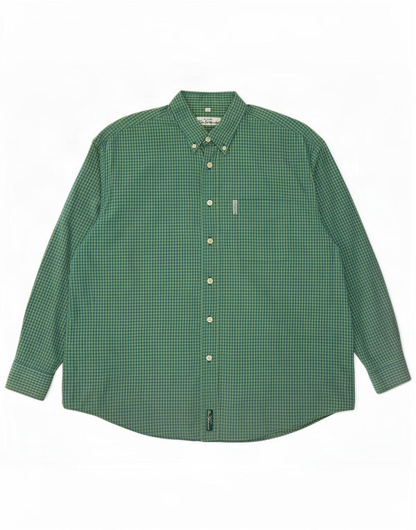 Ben Sherman muška košulja 4XL Green Gingham