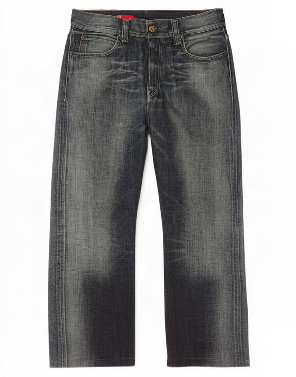 Levi's Mens 506 Standard Fit Straight Jeans W36 L34 Navy Blue Cotton