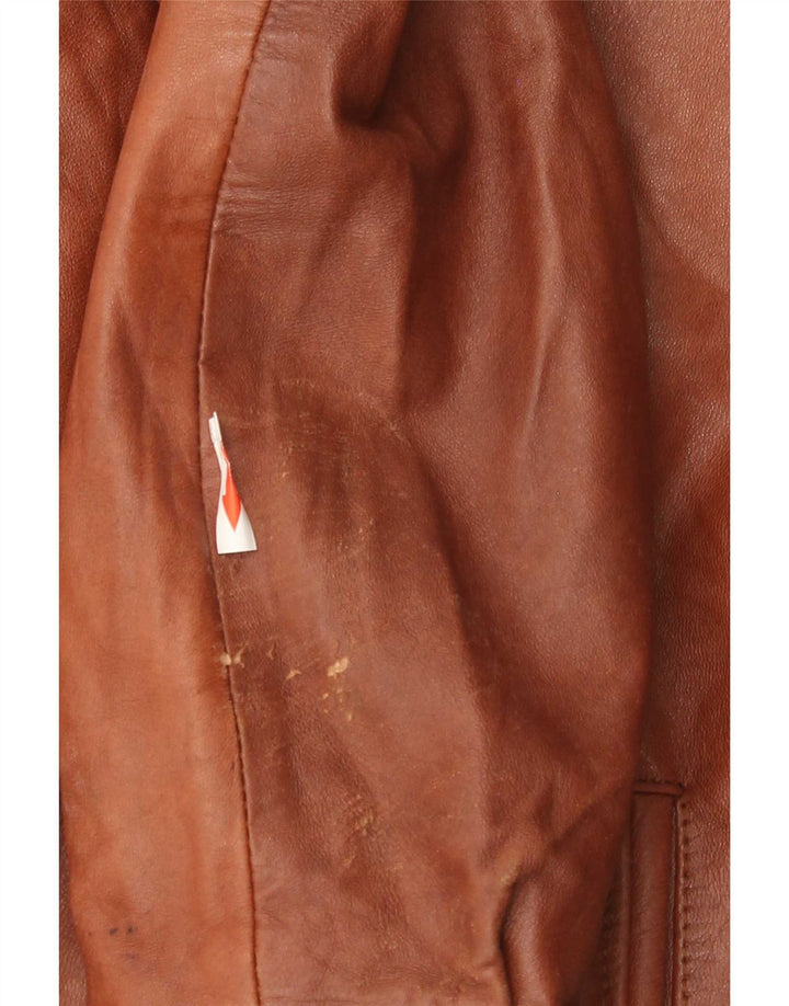 Vintage muška bomber kožna jakna UK 42 XL smeđa