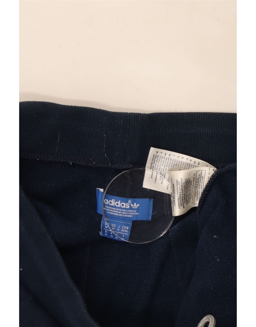 ADIDAS muške trenirke s grafičkim motivima, srednje plave pamučne hlače