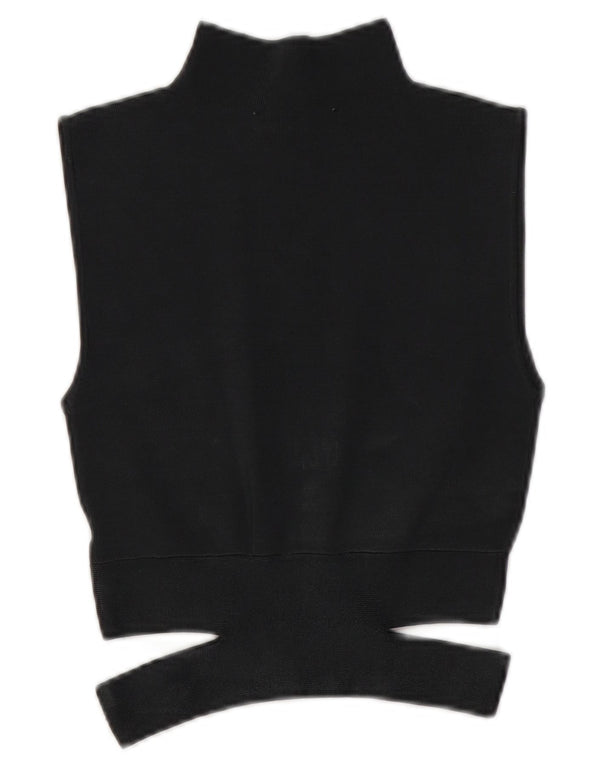 Zara ženski pleteni kratki top bez rukava UK 10 Small Gray