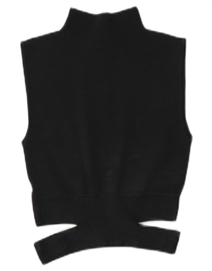 Zara ženski pleteni kratki top bez rukava UK 10 Small Gray