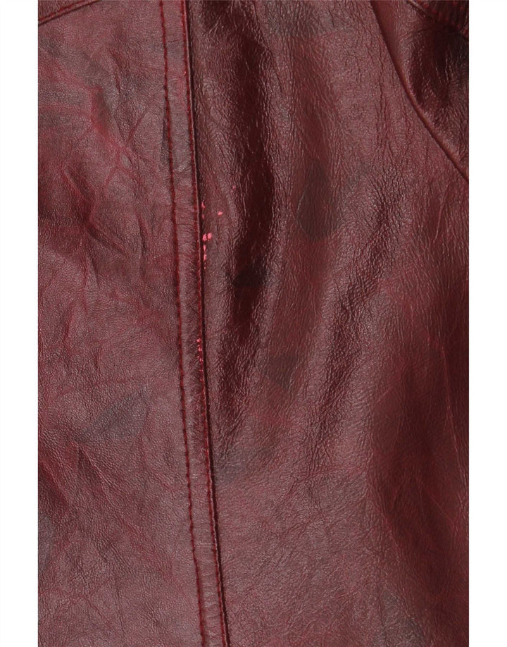 Vintage ženska kožna jakna UK 26 5XL Bordo