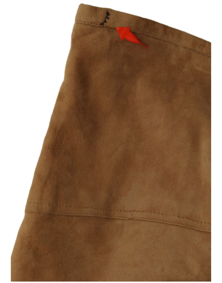 VINTAGE ženska suknja od brušene kože W36 XL bež