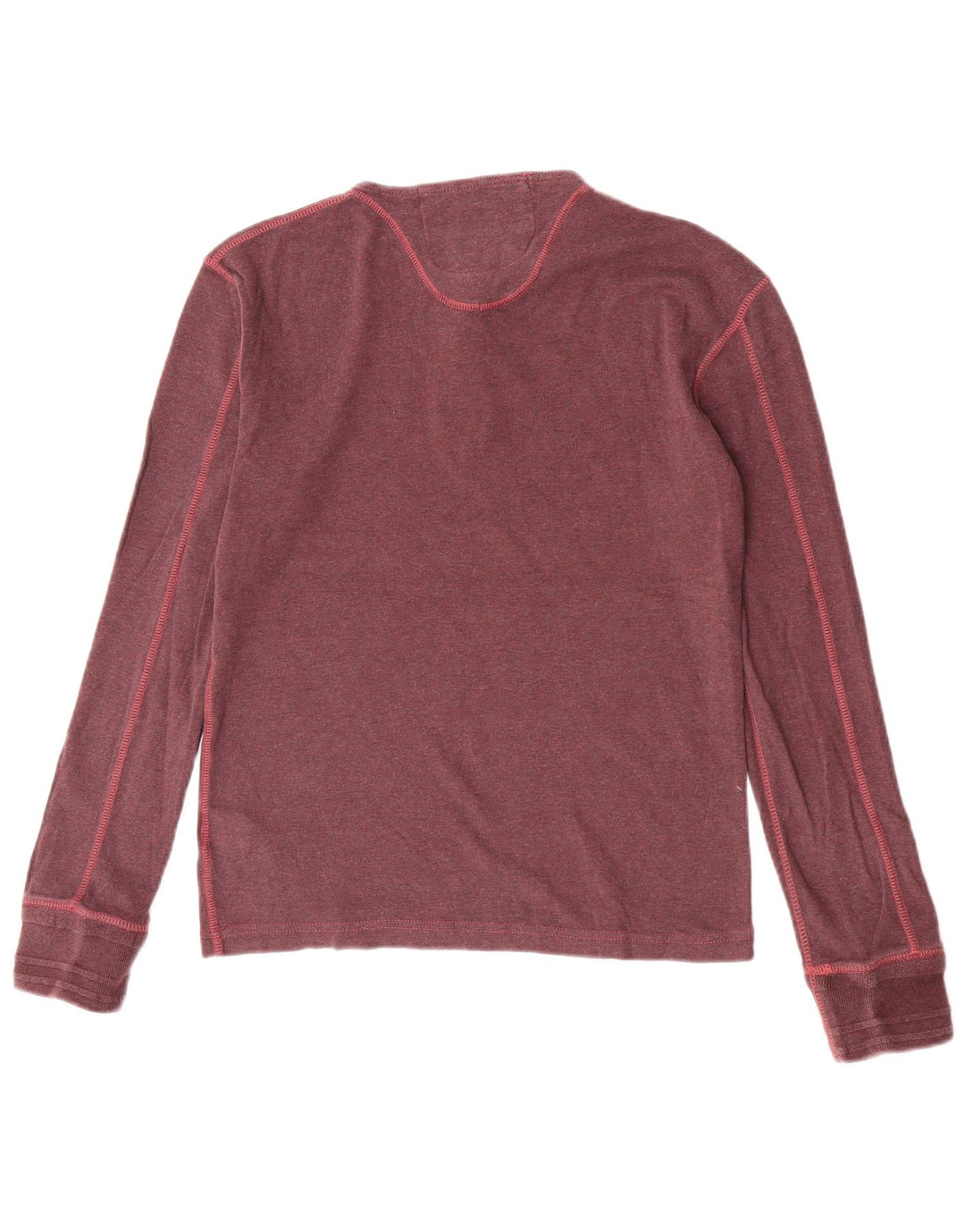 Superdry muška uska majica s dugim rukavima, veliki kestenjasti pamuk