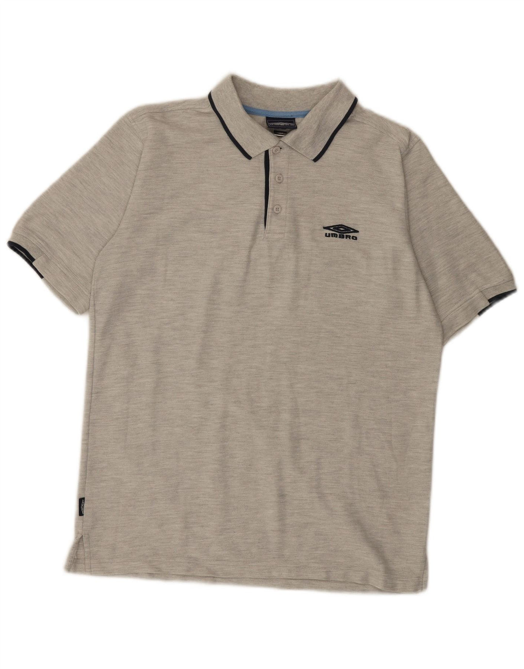 UMBRO Mens Polo Shirt Medium Grey Polyester