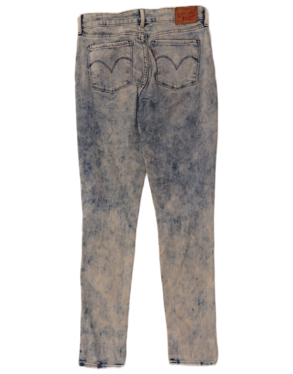 Levi's Womens 711 Acid Wash Skinny Jeans W27 L30 Blue Cotton