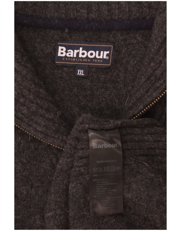 Barbour ženski džemper s izrezom i patentnim zatvaračem UK 20 2XL siva vuna