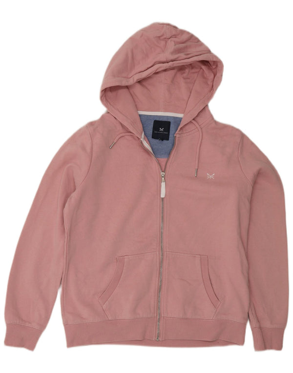 Crew Clothing, ženski pulover s kapuljačom standardnog kroja, UK 12, srednje ružičasta