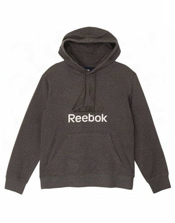 Reebok muška majica s kapuljačom s grafičkim motivima, mali sivi flekasti pamuk