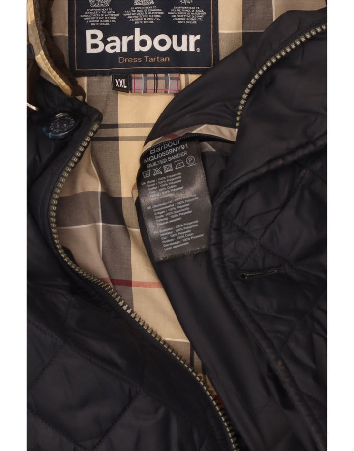 Barbour muška prošivena jakna UK 44 2XL tamnoplavi poliamid
