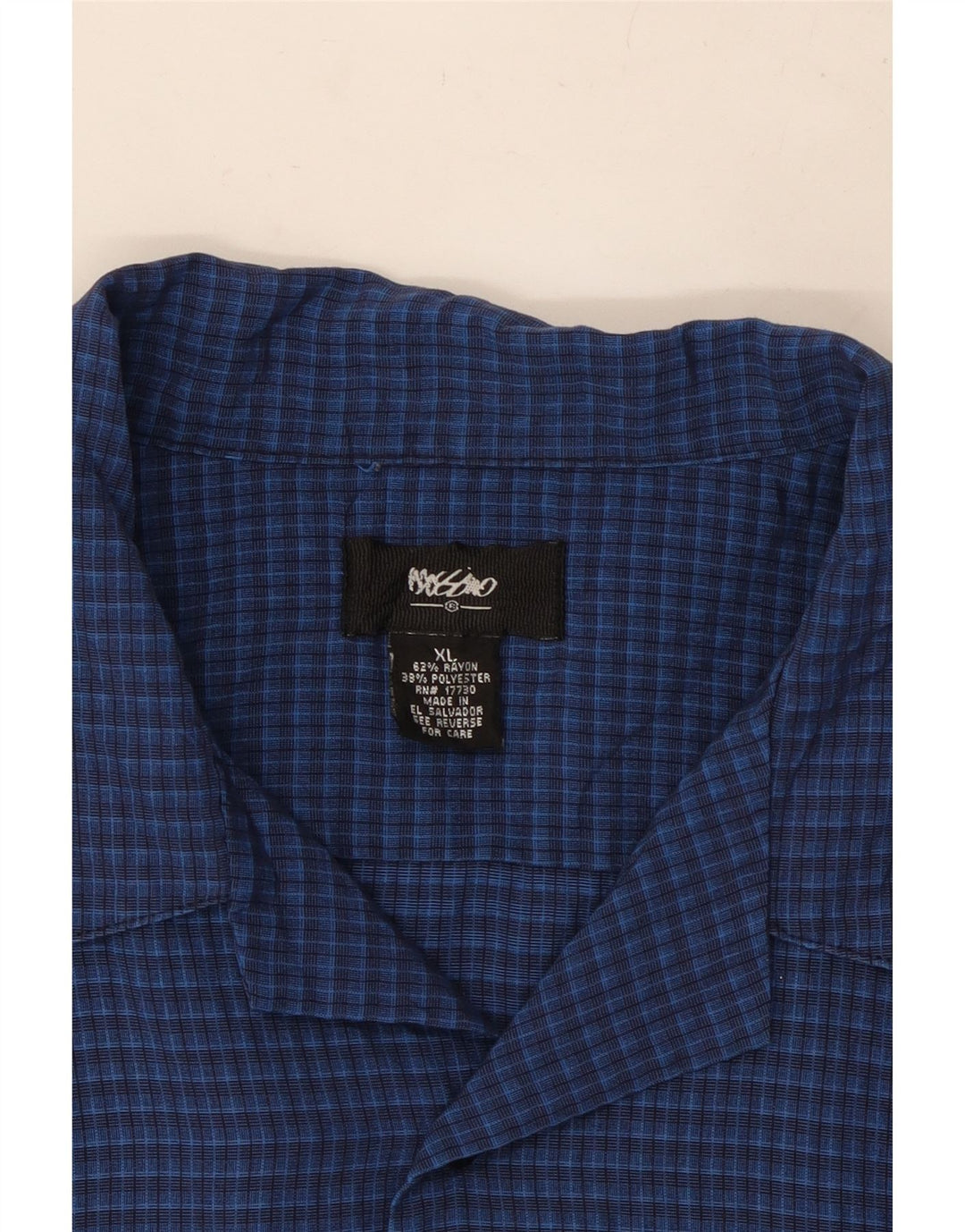 MOSSIMO muška košulja kratkih rukava XL Blue Gingham Rayon