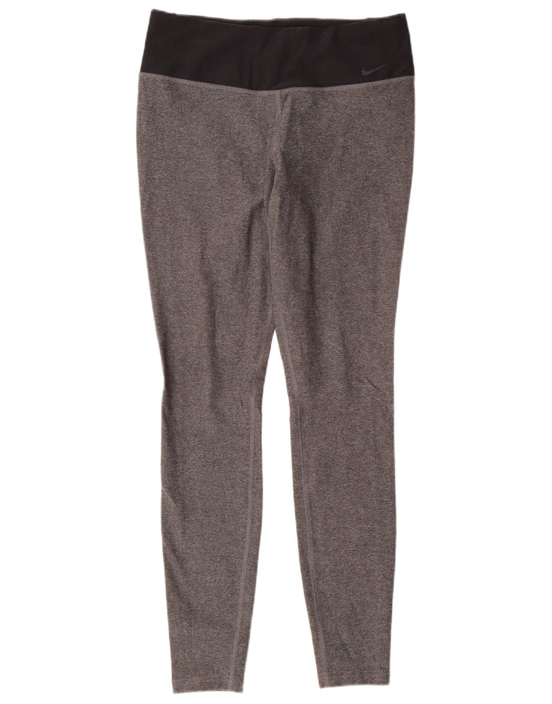 NIKE Ženske Dri Fit Leggings UK 12 Medium Gray Colourblock Poliester