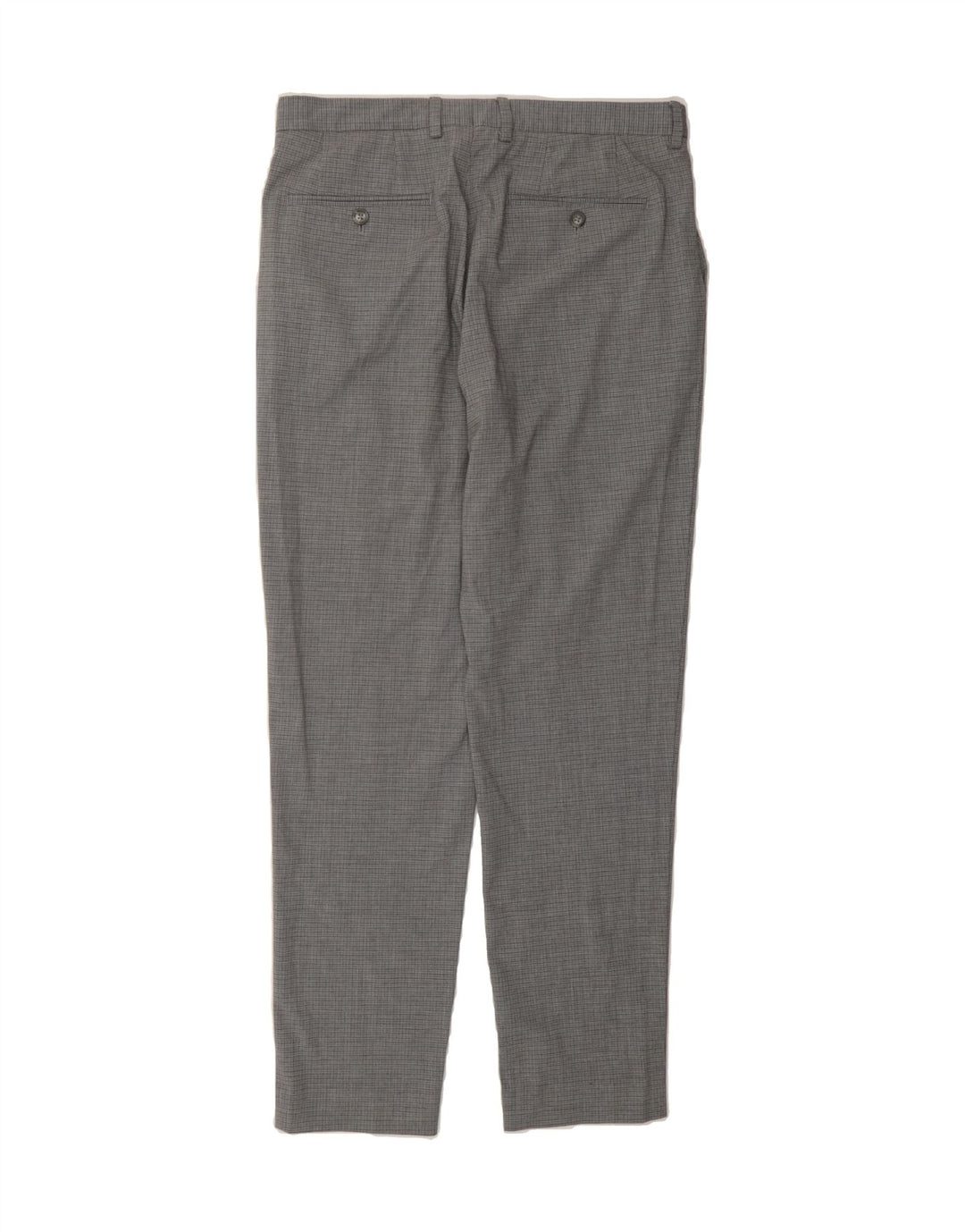 ZARA Womens Slim Chino Trousers EU 42 Large W32 L30 Grey Check Polyester Vintage Zara and Second-Hand Zara from Messina Hembry 