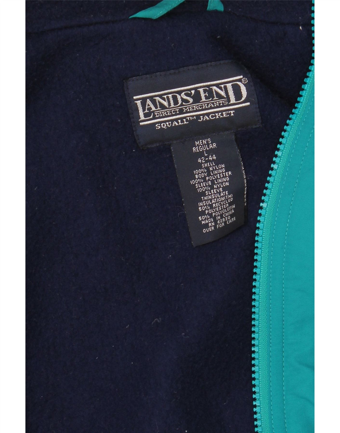 LANDS END Muška vjetrovka jakna UK 42/44 veliki zeleni najlon