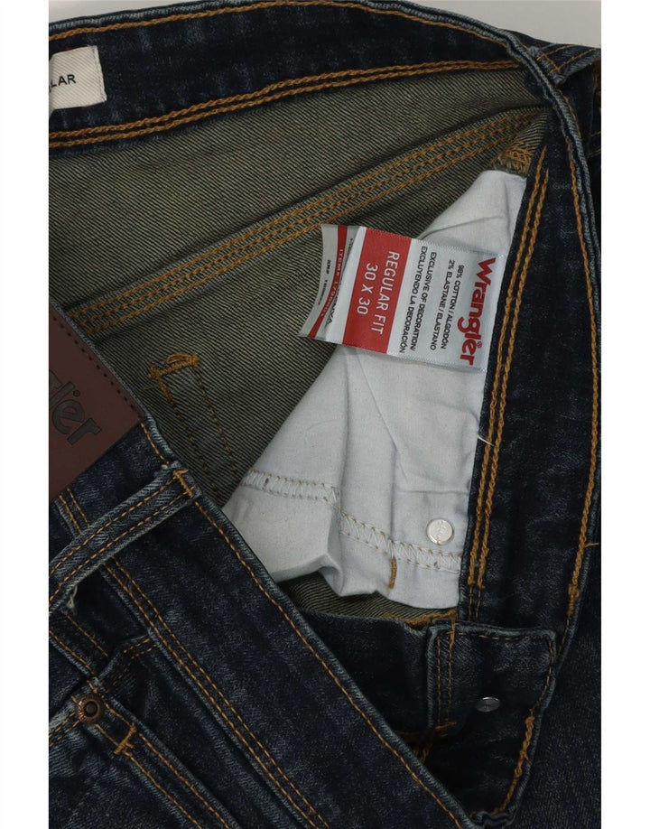 Wrangler muške ravne traperice regularnog kroja W30 L30 plavi pamuk