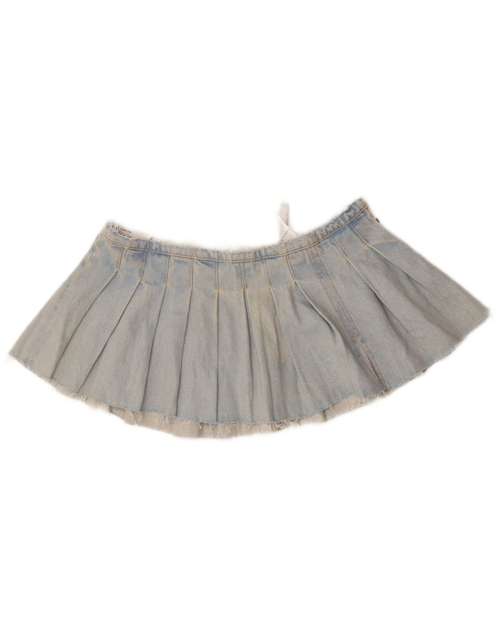 Zara ženska mini traper suknja srednje veličine W28, plavi pamuk