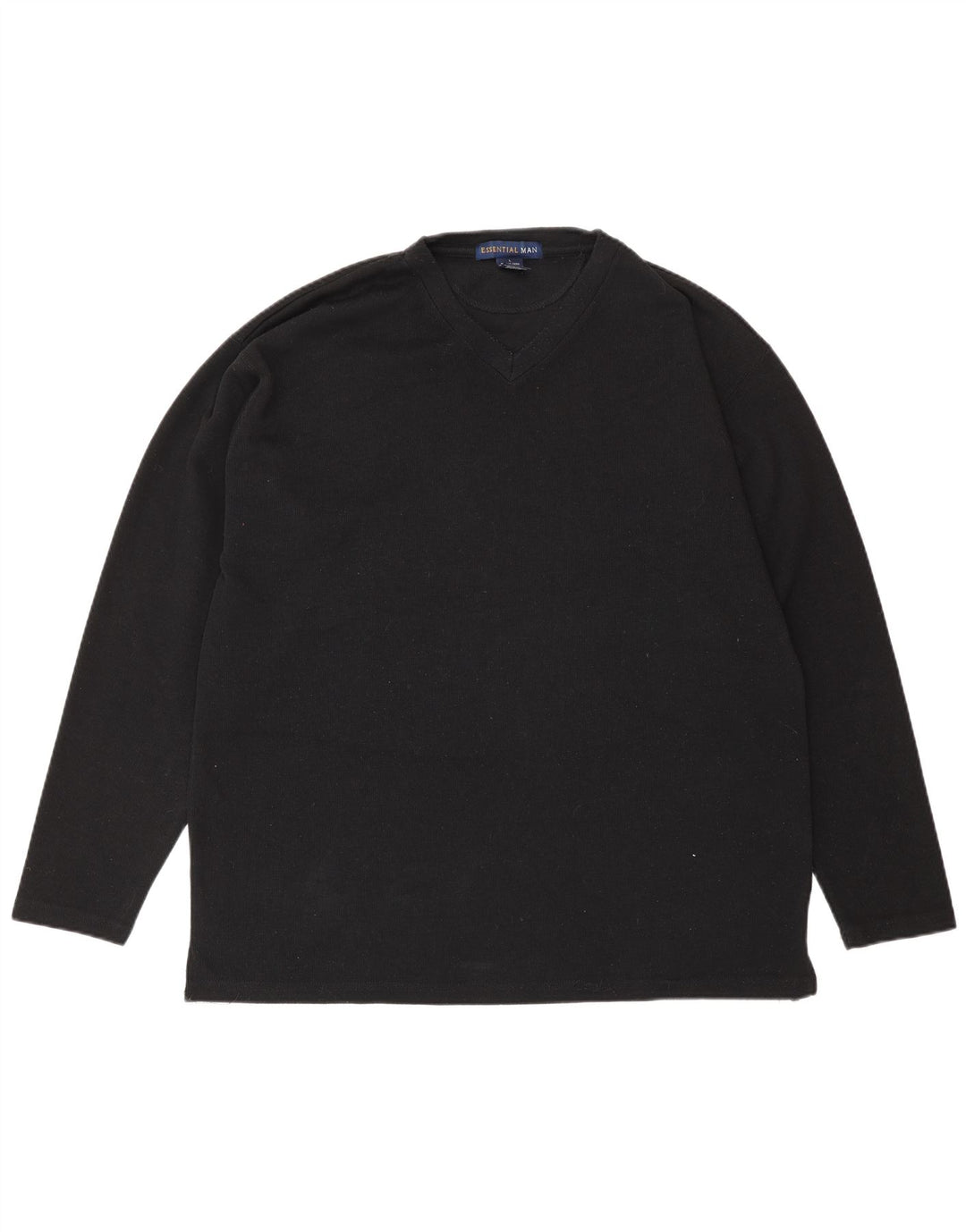 Essential muška majica dugih rukava, veliki crni poliester
