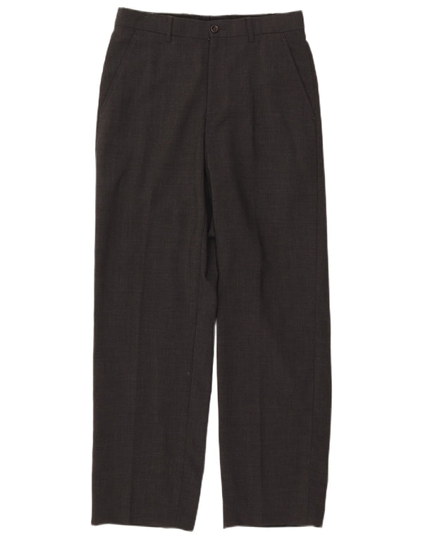 ARMANI Muške ravne chino hlače IT 44 XS W29 L30 Siva vunena