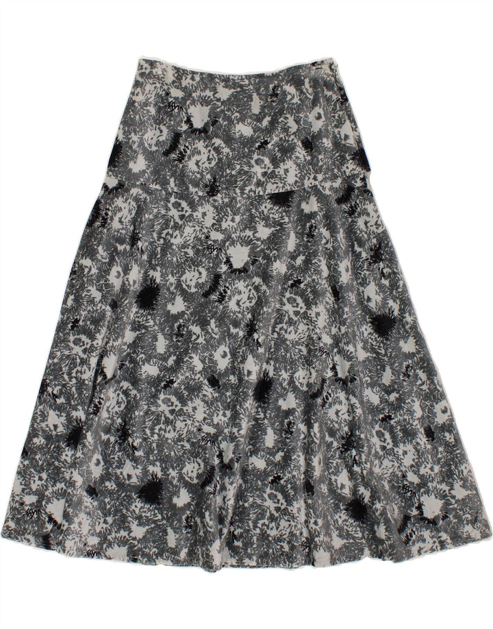TRUSSARDI Womens Abstract Pattern A-Line Skirt IT 44 Medium W26  Grey Vintage Trussardi and Second-Hand Trussardi from Messina Hembry 