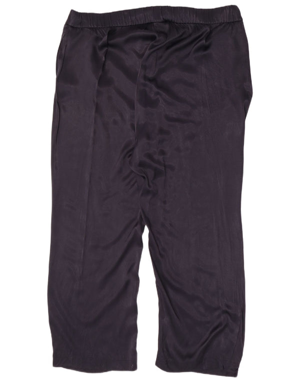 Marks & Spencer ženske ležerne hlače visokog struka UK 24 4XL W44 L30 Mornarsko plava Bl
