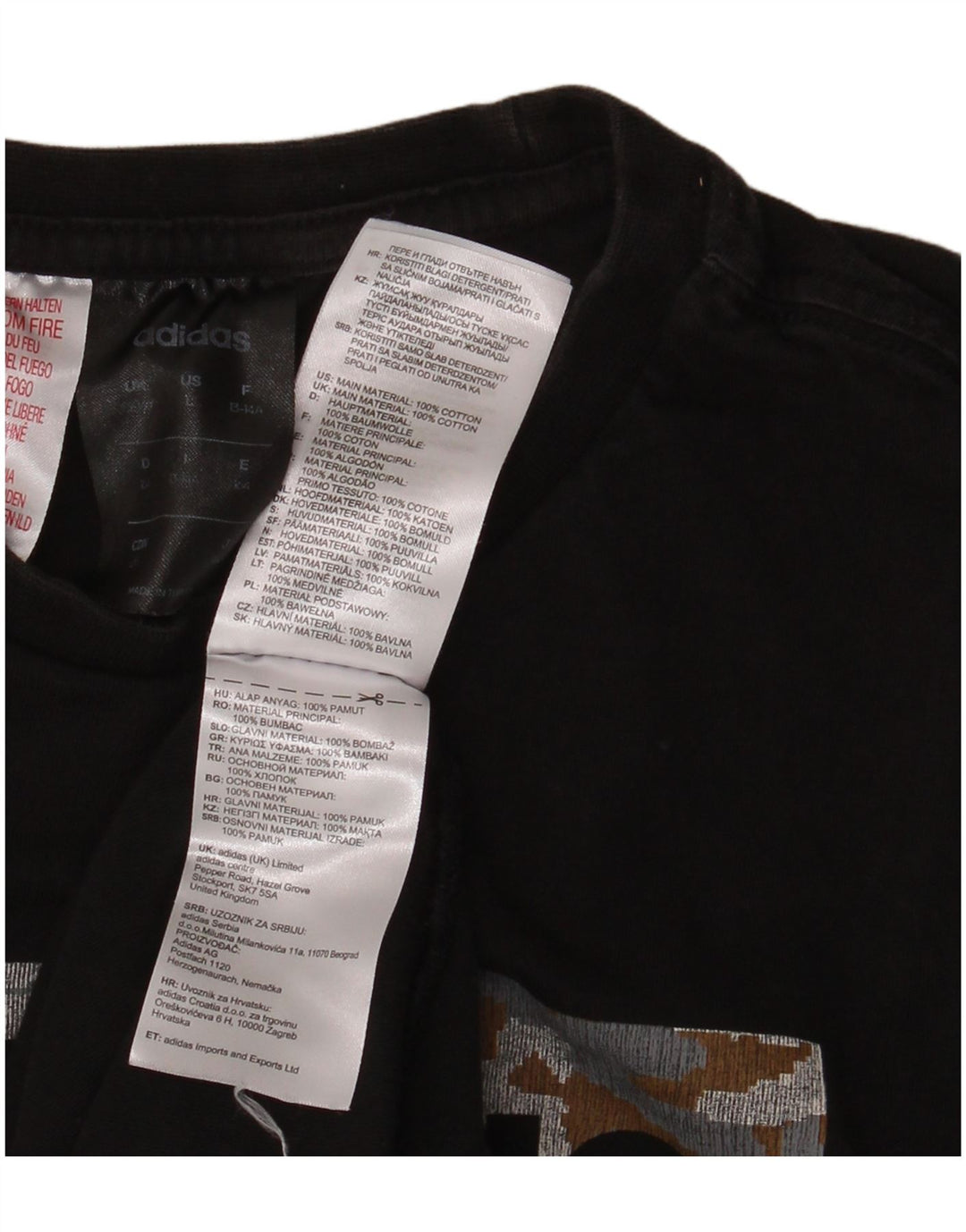 ADIDAS majica kratkih rukava za dječake, 13-14 godina, crni pamuk