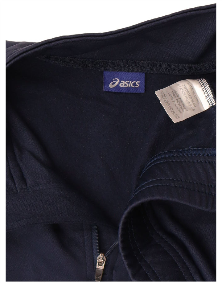 Asics Top trenirka s patentnim izrezom za dječake 13-14 godina tamnoplava poliester