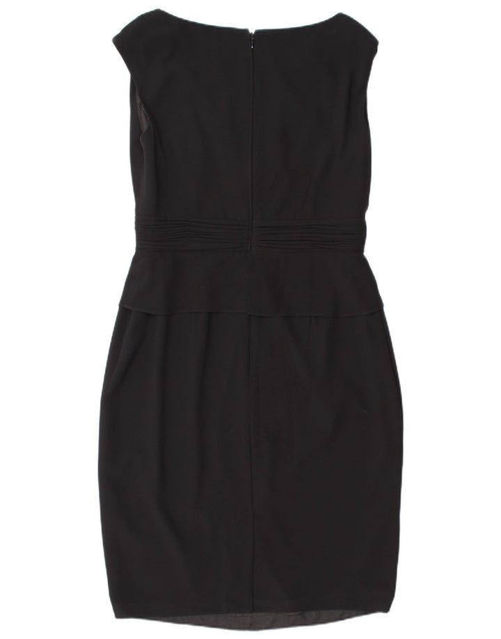 JACQUES VERT Ženska haljina s peplumom bez rukava UK 12 srednje crna poliester