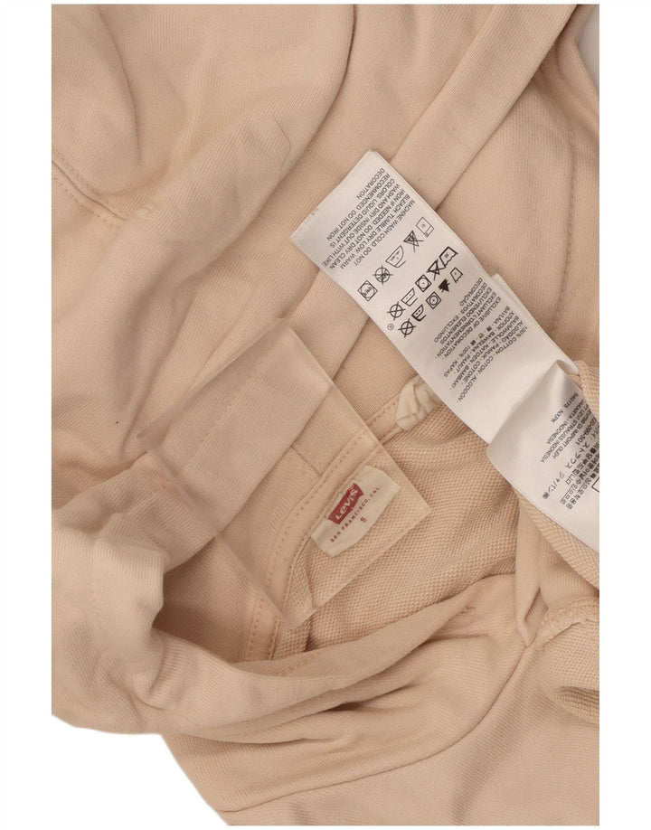 Levi's muška majica s kapuljačom mala, bež pamuk
