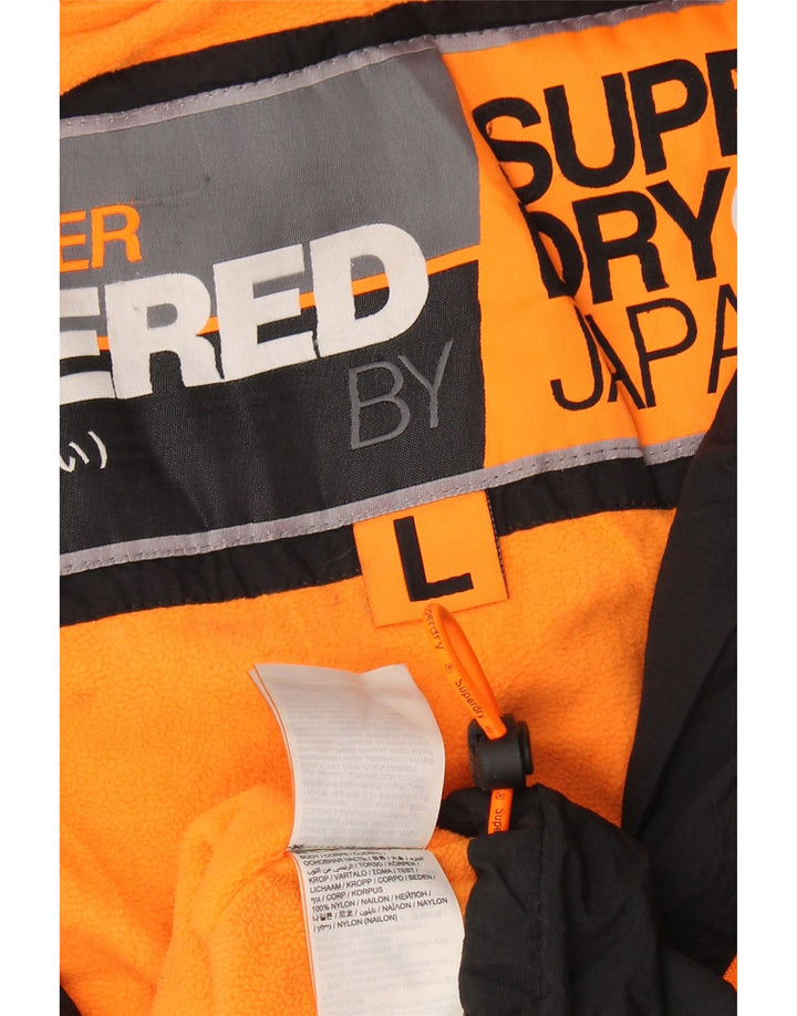 Superdry ženska jakna vjetrovka UK 16 Veliki crni najlon