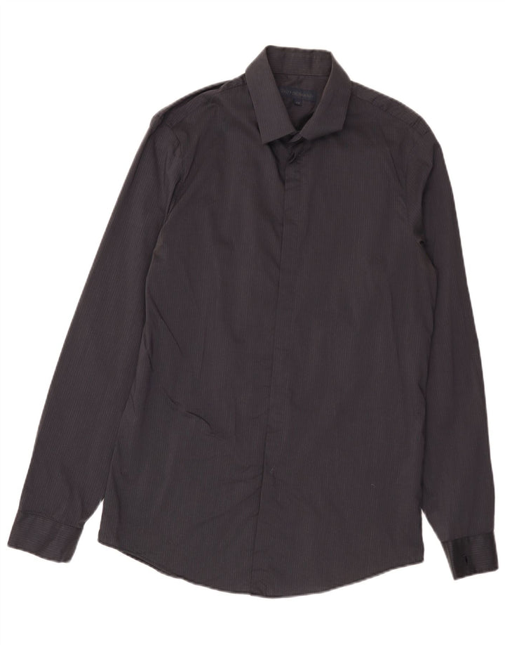 Trussardi muška košulja, veličina 41, pamuk srednje crne pruge