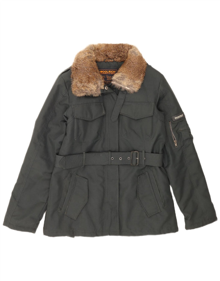 Woolrich ženska pomoćna jakna UK 14 srednje sivi najlon