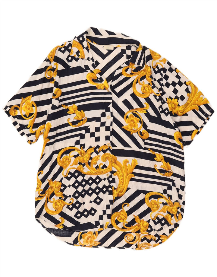 Otmjena potpuno ženska košulja s apstraktnim uzorkom UK 20 2XL Višebojna