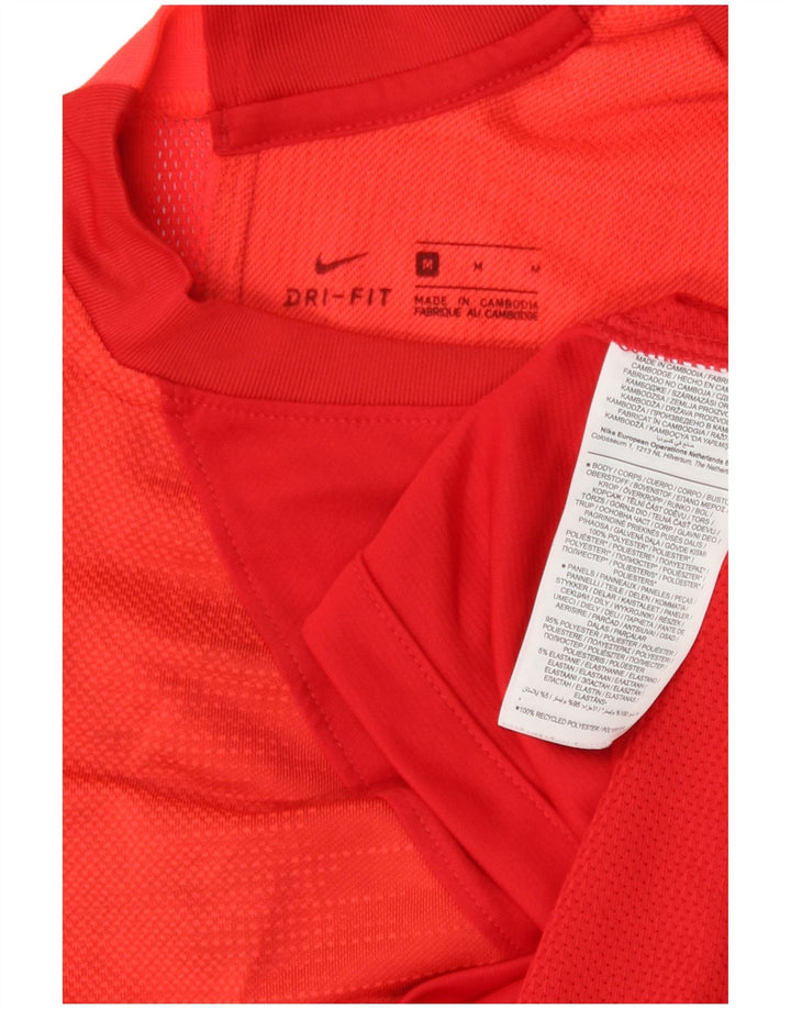 Nike Dri Fit T-Shirt Top srednje crvene boje od poliestera